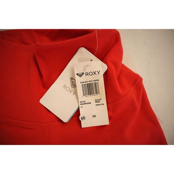 Roxy ARJNP03209 Women Sz XS Pink Kaileo High Waisted Capri Workout Leggings - Picture 6 of 7